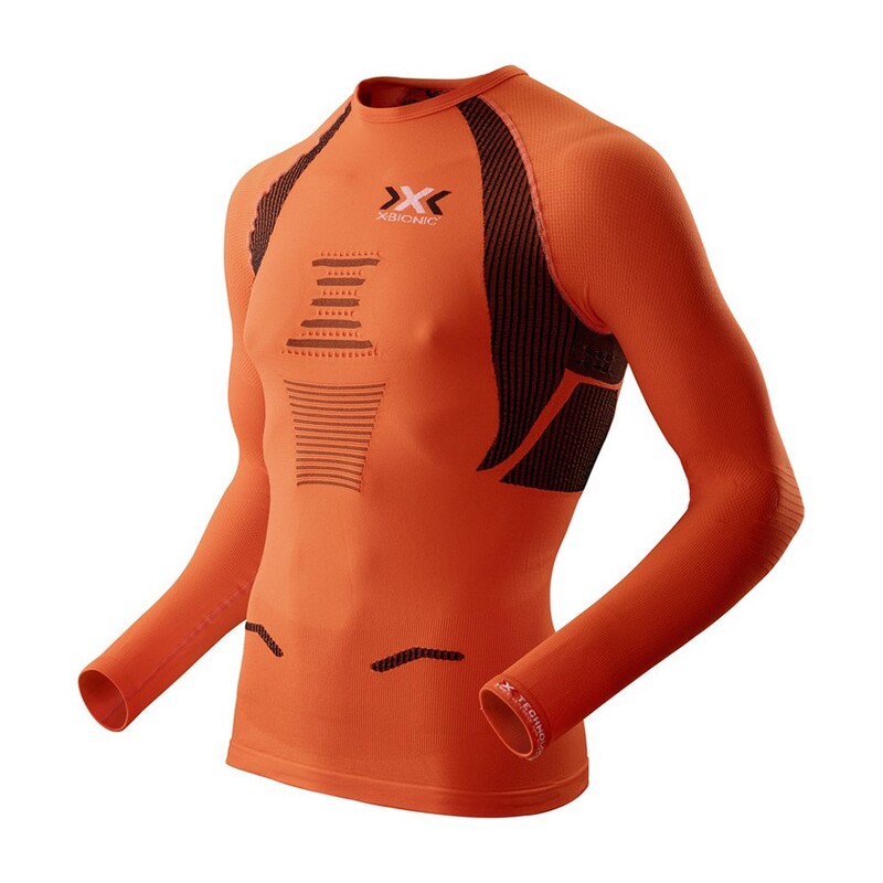 X-BIONIC RUNNING MAN THE TRICK OW SHIRT LG_SL.-B Orange Sunshine Black L