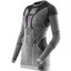 APANI MERINO BY X-BIONIC LADY UW SHIRT LG_SL. ROUNDNECK-C Black Grey Pink XL