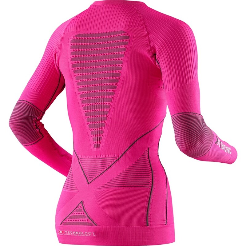 X-BIONIC LADY ACC_EVO UW SHIRT LG_SL. ROUND NECK-P Pink Charcoal M