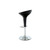 Bar chair, black plastic, chrome tray, height adjustable