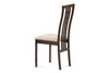 Dining chairs, beech massiv, nut color, cloth cream cover