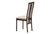 Dining chairs, beech massiv, nut color, cloth cream cover