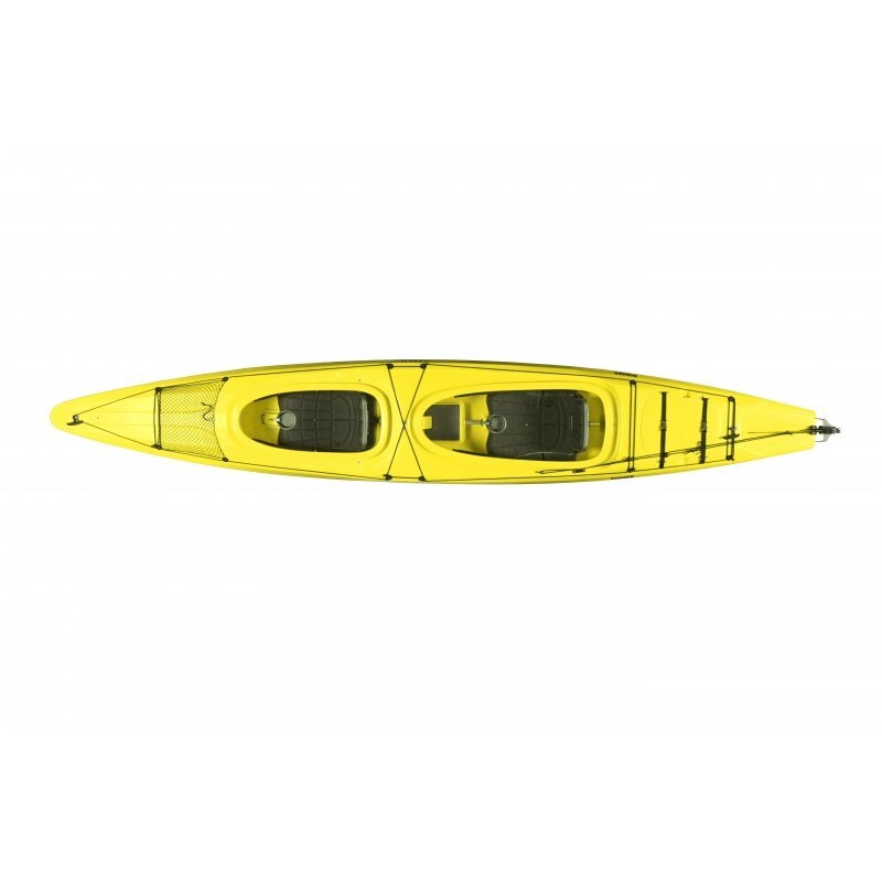 Delsyk Salish II kayak - sea kayak with yellow rudder